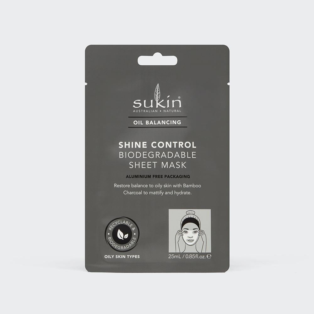 Shine Control Biodegradable Sheet Mask | Oil Balancing - Sukin Naturals USA